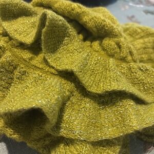 Green Knit Infinity Scarf COLLECTIONS EIGHTEEN Shimmer One Size Womens